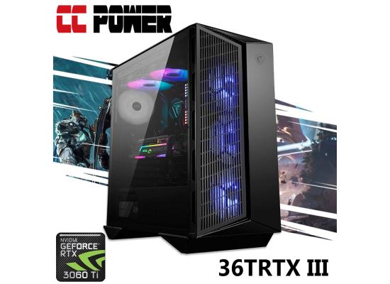 CC Power 36TRTX III Gaming PC 5Gen AMD Ryzen 5 w/ RTX 3060 TI Custom Air Cooler